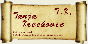 Tanja Krečković vizit kartica